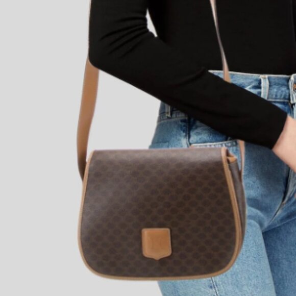 VINTAGE CELINE Macadam Crossbody Bag GUC AUTHENTIC Quiet Luxury - Picture 3 of 16